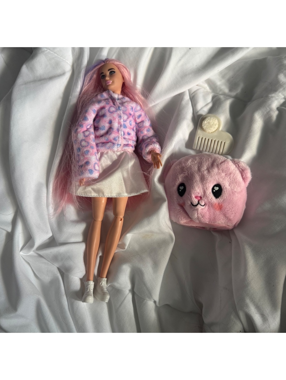 Barbie Cutie Reveal Cozy Cute Tees Doll - Teddy Bear